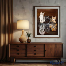 Charger l'image dans la galerie, Broderie Diamant | Broderie Diamant - Reflets Chatons | animaux Broderie Animaux chats | FiguredArt