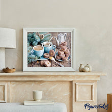 Charger l'image dans la galerie, Broderie Diamant | Broderie Diamant - Café et petits sablés | Broderie Cuisine cuisine | FiguredArt