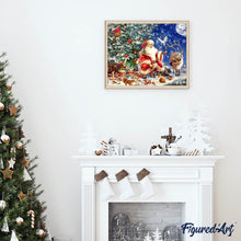 Charger l'image dans la galerie, Broderie Diamant | Broderie Diamant - Père Noël et Animaux | animaux Broderie Religion Noël | FiguredArt