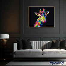 Charger l'image dans la galerie, Broderie Diamant | Broderie Diamant - Girafe Pop Art | animaux Broderie Animaux girafes Pop Art | FiguredArt