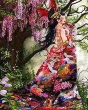 Charger l'image dans la galerie, Broderie Diamant | Broderie Diamant - Robe fleurie | Broderie Fleurs fleurs | FiguredArt