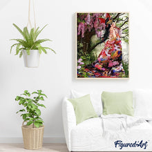Charger l'image dans la galerie, Broderie Diamant | Broderie Diamant - Robe fleurie | Broderie Fleurs fleurs | FiguredArt