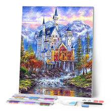 Charger l'image dans la galerie, Broderie Diamant | Broderie Diamant - Château dans la Montagne | Broderie Paysages Broderie Ville chateaux montagnes paysages | FiguredArt