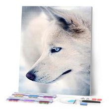 Charger l'image dans la galerie, Broderie Diamant | Broderie Diamant - Regard de Husky | animaux Broderie Animaux | FiguredArt