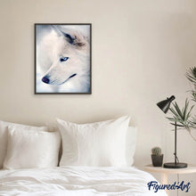 Charger l'image dans la galerie, Broderie Diamant | Broderie Diamant - Regard de Husky | animaux Broderie Animaux | FiguredArt