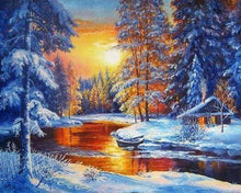 Charger l'image dans la galerie, Broderie Diamant | Broderie Diamant - Lueur sur le Lac | Broderie Paysages paysages | FiguredArt
