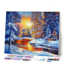 Charger l'image dans la galerie, Broderie Diamant | Broderie Diamant - Lueur sur le Lac | Broderie Paysages paysages | FiguredArt