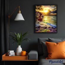 Charger l'image dans la galerie, Broderie Diamant | Broderie Diamant - Vagues près des Rochers | Broderie Paysages paysages | FiguredArt