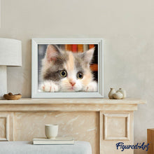 Charger l'image dans la galerie, Broderie Diamant | Broderie Diamant - Petit Chat curieux | animaux Broderie Animaux chats | FiguredArt