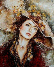 Charger l'image dans la galerie, Broderie Diamant | Broderie Diamant - Femme au Chapeau | Broderie Romantique romantique | FiguredArt