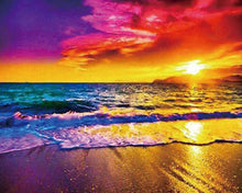 Charger l'image dans la galerie, Broderie Diamant - Diamond Painting Coucher de Soleil à la Plage