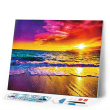 Charger l'image dans la galerie, Broderie Diamant - Coucher de Soleil à la Plage