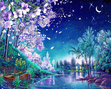Charger l'image dans la galerie, Broderie Diamant - Diamond Painting Barque au bord de l'Eau