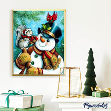 Charger l'image dans la galerie, Broderie Diamant | Broderie Diamant - Bonhommes de Neige et ses amis | animaux Broderie Animaux hiver | FiguredArt