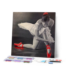 Charger l'image dans la galerie, Broderie Diamant | Broderie Diamant - Ballerine et Chaussons rouges | Broderie Danse danse | FiguredArt