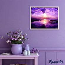 Charger l'image dans la galerie, Broderie Diamant | Broderie Diamant - Ciel rosé | Broderie Paysages paysages | FiguredArt