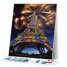 Charger l'image dans la galerie, Broderie Diamant - Feu d'Artifice et Tour Eiffel