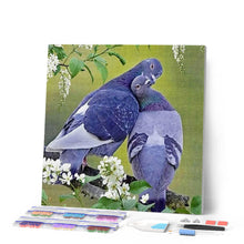 Charger l'image dans la galerie, Broderie Diamant | Broderie Diamant - Pigeons amoureux | animaux Broderie Animaux | FiguredArt