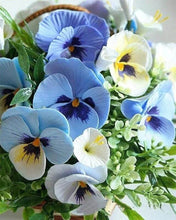 Charger l'image dans la galerie, Broderie Diamant | Broderie Diamant - Pensées bleues | Broderie Fleurs fleurs | FiguredArt