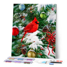 Charger l'image dans la galerie, Broderie Diamant | Broderie Diamant - Oiseau sur Sapin de Noël | animaux Broderie Animaux Noël oiseaux | FiguredArt