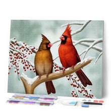 Charger l'image dans la galerie, Broderie Diamant | Broderie Diamant - Couple dOiseaux sur Branche | animaux Broderie Animaux oiseaux | FiguredArt