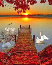 Charger l'image dans la galerie, Broderie Diamant | Broderie Diamant - Ponton et Coucher de Soleil | Broderie Paysages paysages | FiguredArt