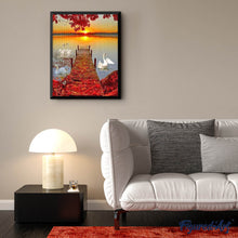 Charger l'image dans la galerie, Broderie Diamant | Broderie Diamant - Ponton et Coucher de Soleil | Broderie Paysages paysages | FiguredArt