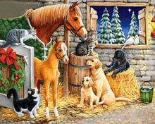 Charger l'image dans la galerie, Broderie Diamant | Broderie Diamant - Dans lEcurie | animaux Broderie Animaux | FiguredArt