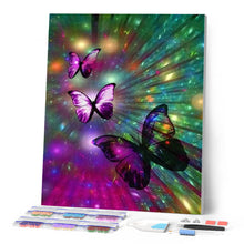 Charger l'image dans la galerie, Broderie Diamant | Broderie Diamant - Vol de Papillons | animaux Broderie Animaux papillons | FiguredArt