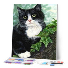Charger l'image dans la galerie, Broderie Diamant | Broderie Diamant - Chat et Lierre | animaux Broderie Animaux chats | FiguredArt