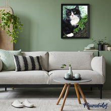 Charger l'image dans la galerie, Broderie Diamant | Broderie Diamant - Chat et Lierre | animaux Broderie Animaux chats | FiguredArt