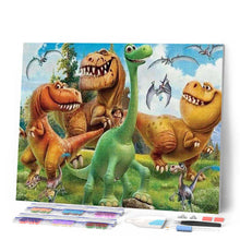 Charger l'image dans la galerie, Broderie Diamant | Broderie Diamant - Les Dinosaures en folie | animaux Broderie Animaux dinosaures | FiguredArt