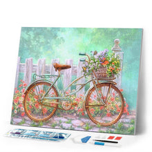 Charger l'image dans la galerie, Broderie Diamant - Bicyclette Fleurie