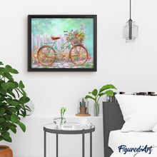 Charger l'image dans la galerie, Broderie Diamant - Bicyclette Fleurie