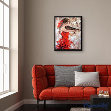 Charger l'image dans la galerie, Broderie Diamant - Violoniste et Robe rouge