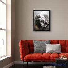 Charger l'image dans la galerie, Broderie Diamant | Broderie Diamant - Cheval gris élégant | animaux Broderie Animaux chevaux | FiguredArt
