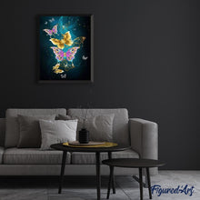 Charger l'image dans la galerie, Broderie Diamant - Papillons féériques en Couleurs