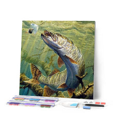 Charger l'image dans la galerie, Broderie Diamant | Broderie Diamant - Brochet | animaux Broderie Animaux poissons | FiguredArt