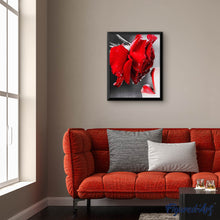 Charger l'image dans la galerie, Broderie Diamant | Broderie Diamant - Bouche et Rose rouge | Broderie Fleurs fleurs | FiguredArt