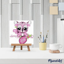 Charger l'image dans la galerie, Broderie Diamant | Broderie Diamant - Chouette Love | animaux Broderie Animaux Broderie Romantique chouettes et hiboux romantique |