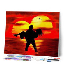 Charger l'image dans la galerie, Broderie Diamant | Broderie Diamant - Amoureux sur la Plage | Broderie Romantique romantique | FiguredArt