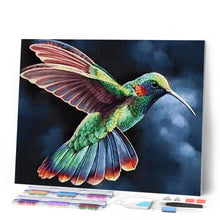 Charger l'image dans la galerie, Broderie Diamant | Broderie Diamant - Colibri dans la Nuit | animaux Broderie Animaux | FiguredArt