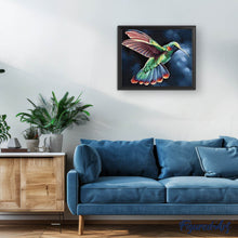 Charger l'image dans la galerie, Broderie Diamant | Broderie Diamant - Colibri dans la Nuit | animaux Broderie Animaux | FiguredArt
