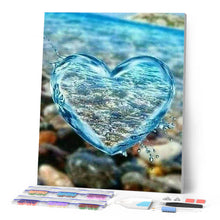 Charger l'image dans la galerie, Broderie Diamant | Broderie Diamant - Coeur transparent | Broderie Romantique romantique | FiguredArt