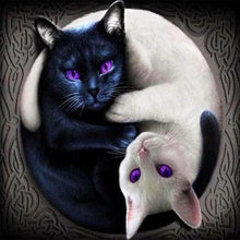 Charger l'image dans la galerie, Broderie Diamant | Broderie Diamant - Chats Yin et Yang | animaux Broderie Animaux chats | FiguredArt