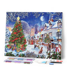 Charger l'image dans la galerie, Broderie Diamant | Broderie Diamant - Village à Noël | Broderie Paysages Noël paysages | FiguredArt