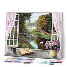 Charger l'image dans la galerie, Broderie Diamant | Broderie Diamant - Vue sur le Chateau | Broderie Paysages chateaux paysages | FiguredArt