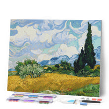 Charger l'image dans la galerie, Broderie Diamant - Champ de blé avec cyprès - Van Gogh
