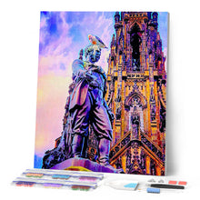Charger l'image dans la galerie, Broderie Diamant - Statue Edinburgh 40x50cm toile tendue sur châssis