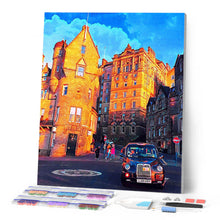 Charger l'image dans la galerie, Broderie Diamant - Rue Edinburgh 40x50cm toile tendue sur châssis
